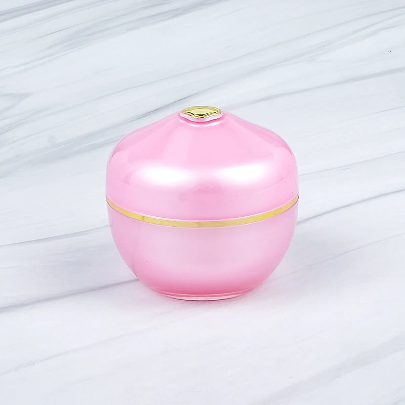 High Class Luxury Empty Acrylic Cosmetic Jars 30/50/100ml Rose Gold Cream Pink Sengmi Brand Logo Printing