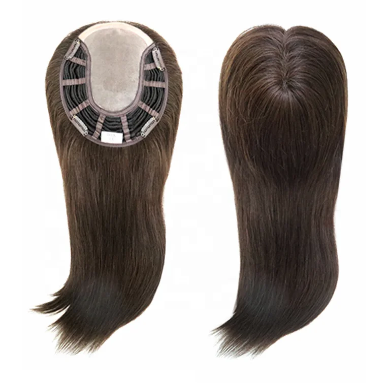 TP18  100% Chinese Cuticle Remy Hair 14" Hair Topper for Women Human Hair Wigs