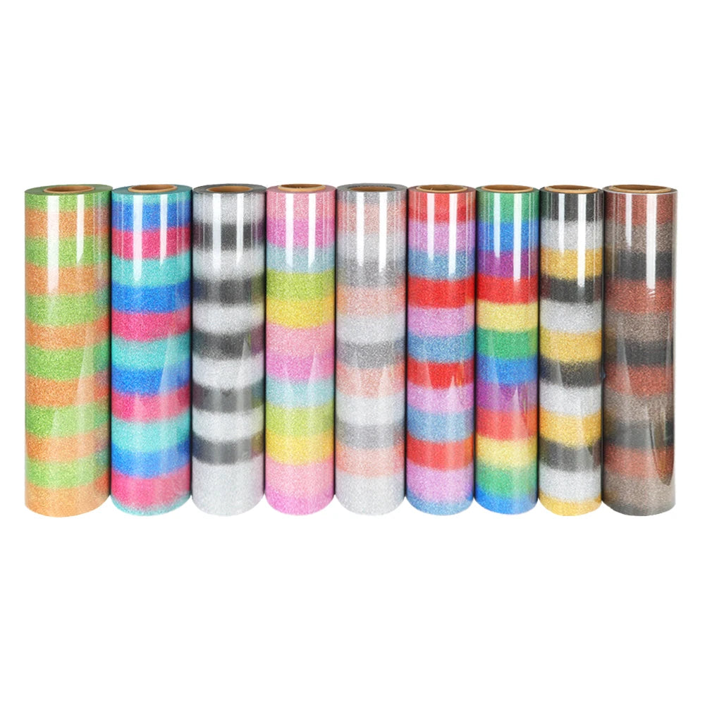 Guangyintong PU Rainbow Guangyintong Easyweed Sheets Glitter Heat Transfer Vinyl Best Iron on Vinyl for T Shirts Good Price