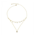 Laodun INS Hot Selling S925 Necklace Creative Classic Simple CZ Sterling Silver Double Layers Choker Necklace Vermeil