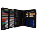 Xinbowen Art Set 72 Pcs Professional Canvas Bag Nature Wood Professional Artist Drawing Sketch Pencil Art Set