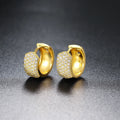 Women's Earrings Round Retro Hoops Jewelry Gold Color Zircon Small Ear Ring Wholesale Vintage Female Accessories LAMOON