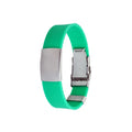 Custom Silicone Slimline Sports ID Band Personalized Fashion Bracelet with Stainless Steel Tag MegaBDM