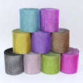 Diamante Mesh Ribbons Gift Decoration for Birthday Party Supplies Wedding Decoration Gold Silver Mesh Crystal Ribbons
