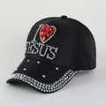 Heart Rhinestone Baseball Cap Sports Cap for Women Men 100% Cotton Hip Pop Sun Hat
