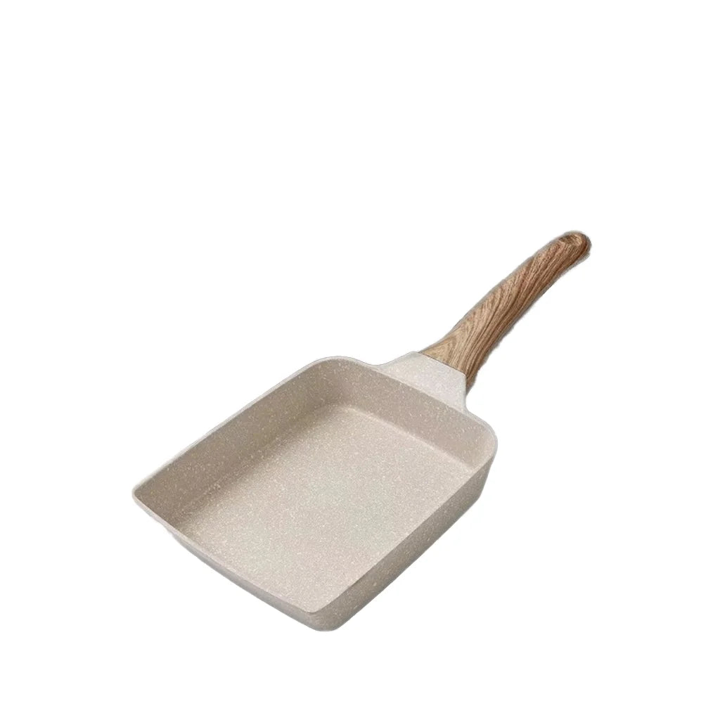 Non-Stick Coating Stove Induction Egg Omelette Pan Modern Square Small Metal Egg Sandwiches Burgers Pancakes with Four Holes