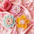 Lotus Flower Silicone Candle Molds Home Decorative Lotus Bloom Flower Candles Mold Cake Tools
