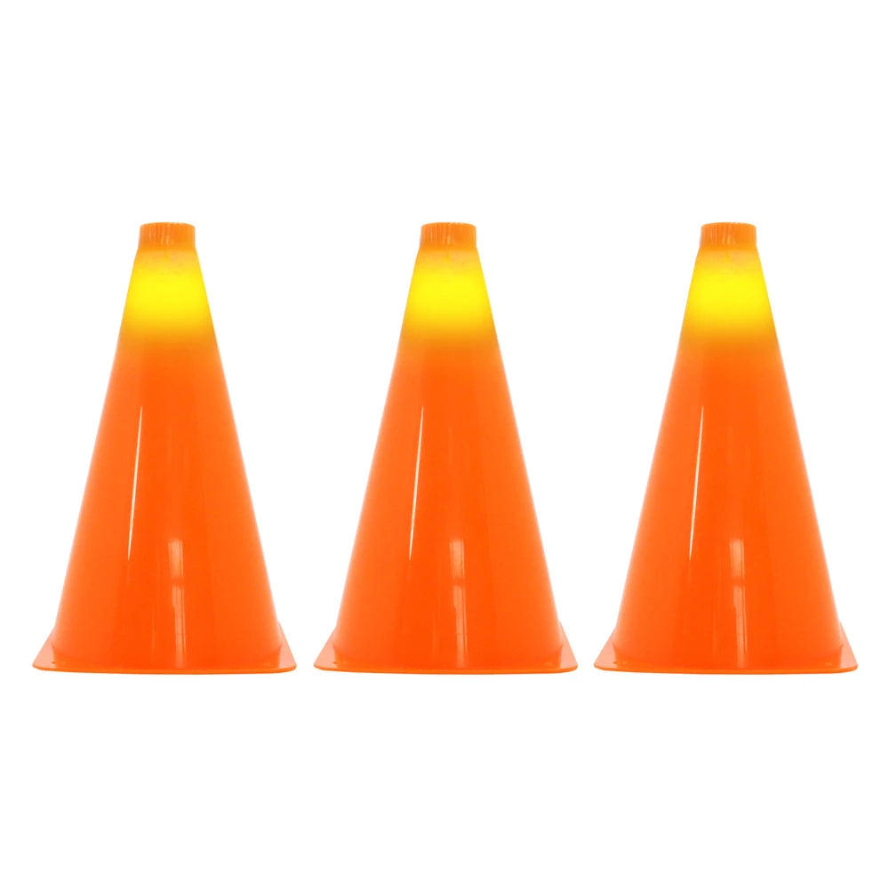LED Light up Marking Warning Speed Agility Sport Cones With Holes for Soccer Basketball Football Athletics Drills Training