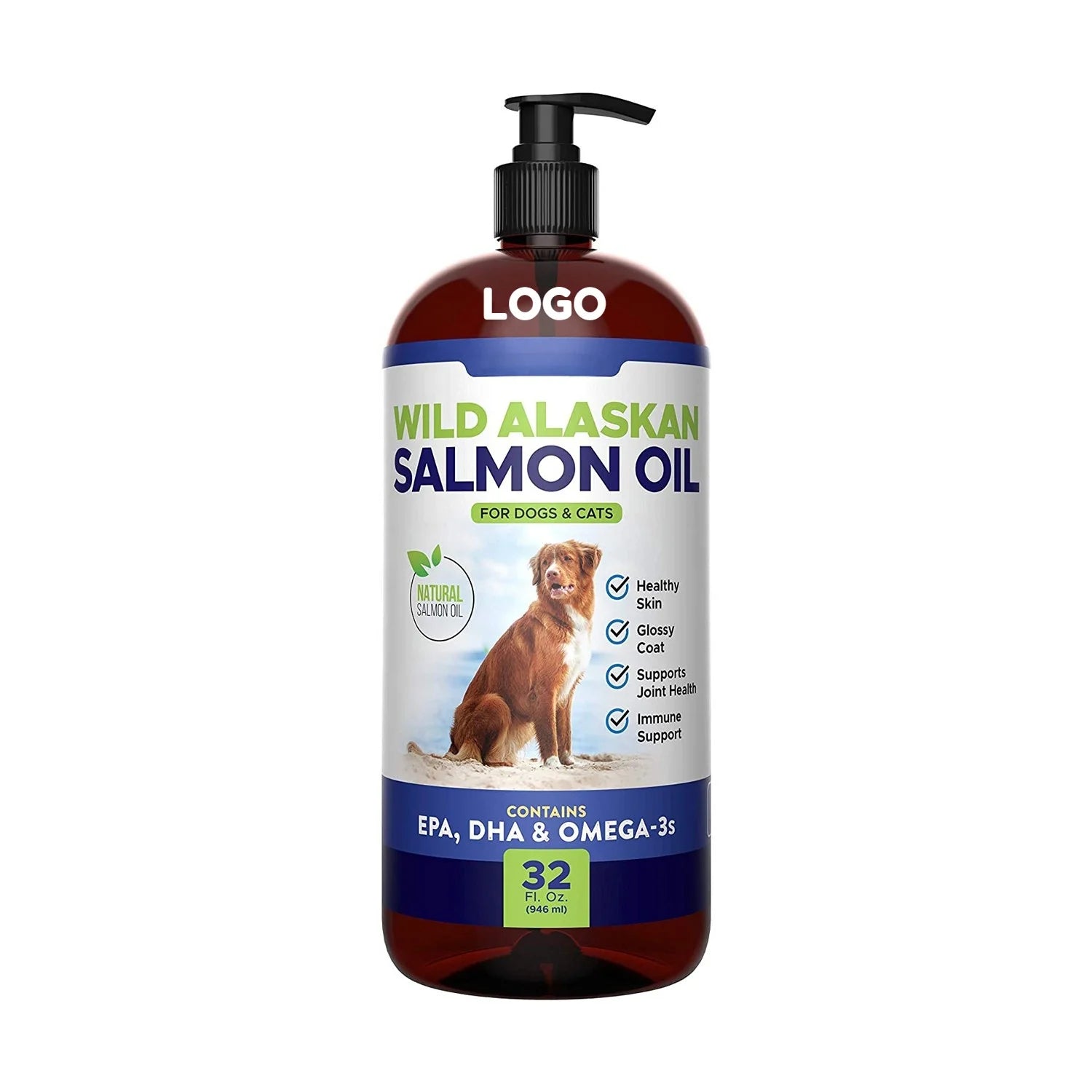 Wholesale Hot Seller Pure Wild Natural Salmon Fish Oil for Pet Skin Coat Dog Salmon Oil Shedding Supplements Joints