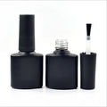 Matte Frosted Black square Round 5ml 7ml 10ml 11ml 13ml 14ml 17ml Empty Glass UV Gel Nail Polish Bottle with Black Lid