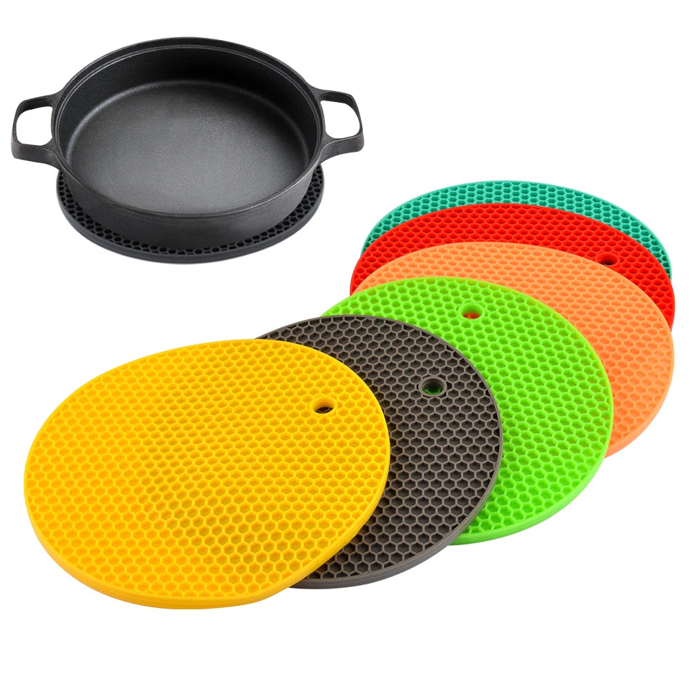 Silikolove Custom Silicone Coaster Non-Slip Heat Resistant Mat Round Cushion Place Mat Pot Holder Coffee Drink Beer Coaster Mat