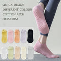 Wholesale Non Slip Pilates Socks With Grips Women Cotton Low Cut Sports Socks for Yoga Ballet Barefoot Workout