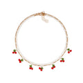 Multi-layer Seed Bead Fruit Cherry Necklace Short Pearl Necklace Wholesale