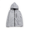 ALIKE Men's Reflective Canvas Spring Waterproof Windbreaker Hooded Zipper Sports Jacket