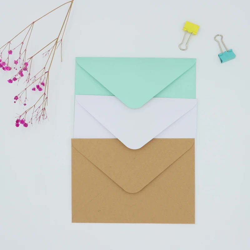 Eco-friendly Custom White Recycled Kraft Western Gift Envelopes Double-sided Tape Water-based Glue Colorful Offset Printed Paper