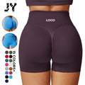 Joyyoung Custom Logo Women Gym Sport Wear Fitness Workout Seamless Yoga Pants Scrunch Butt Lift Leggings Yoga Shorts