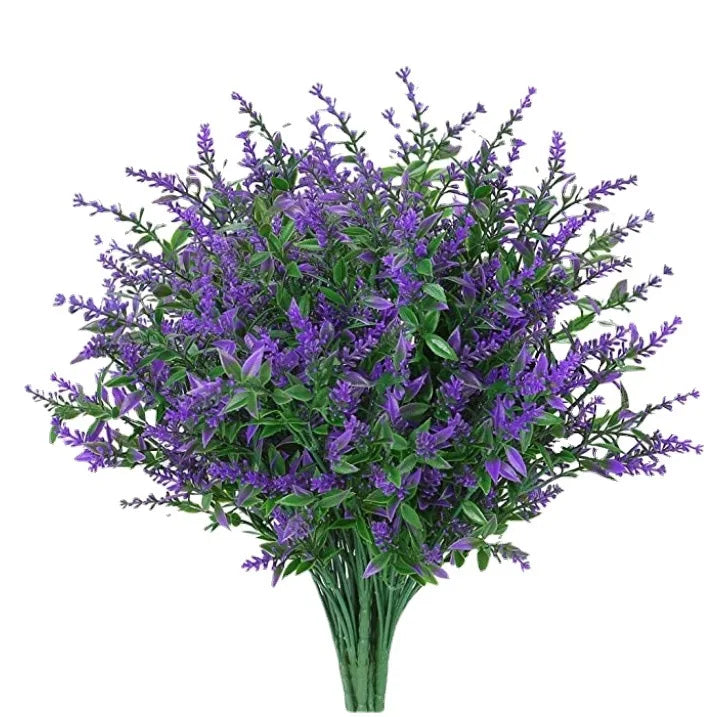 Wholesale Supplier for Artificial Lavender Faux Plastic Purple Flowers  Outdoor  Greenery Shrubs Plants for Home Wedding Decor
