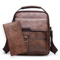Men's Vintage Leather Purse Shoulder Bag Luxury Designer Crossbody Sling  Bag with Purse