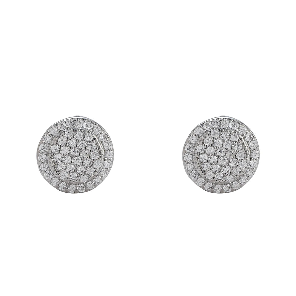 E074  Hip Hop Earring Brass Micro Pave Men and Women Fashion Jewelry