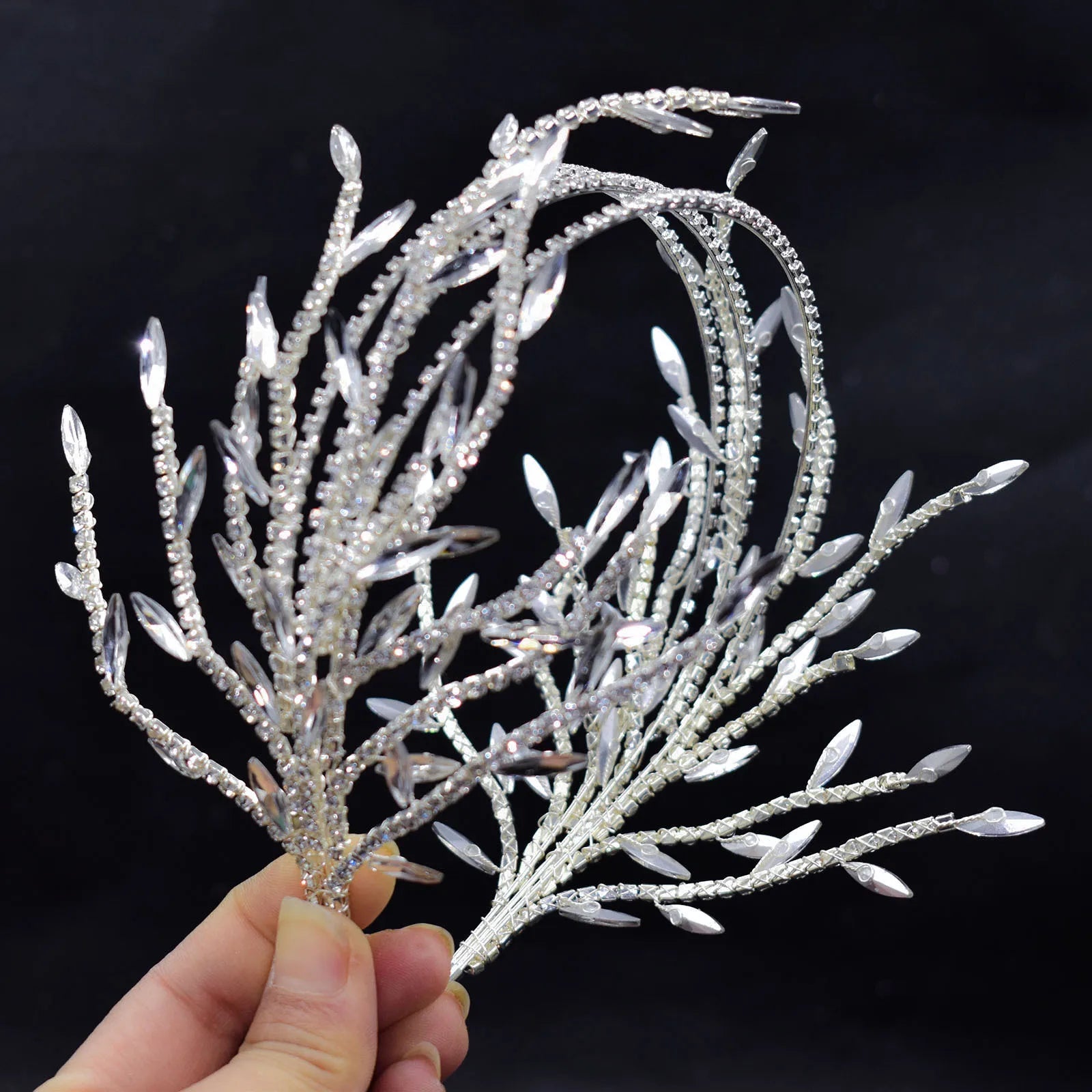 Fashion Rhinestone Hair Accessories Beauty Contest Tiaras Bridal Headpiece and Crown Wedding Headbands