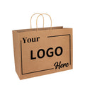 Wholesale White Brown Kraft Paper Gift Bag with Handle Custom Logo Print for Clothing and Shoes Household Products Packaging