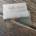 2024 Hot Custom Holographic Foil Stamping CMYK Offset Printed 0.38mm Thick Transparent PVC Business Cards Membership Credit Card