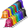 Xincai Custom Logo Polyester Drawstring Backpacks Bulk Waterproof String Bags for Trade Shows School Events Brand Promotions