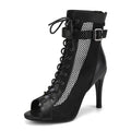 K92 Women's High Heel PU/Velvet+ Network  Latin Dance  Shoes Hall High Above the Ankle