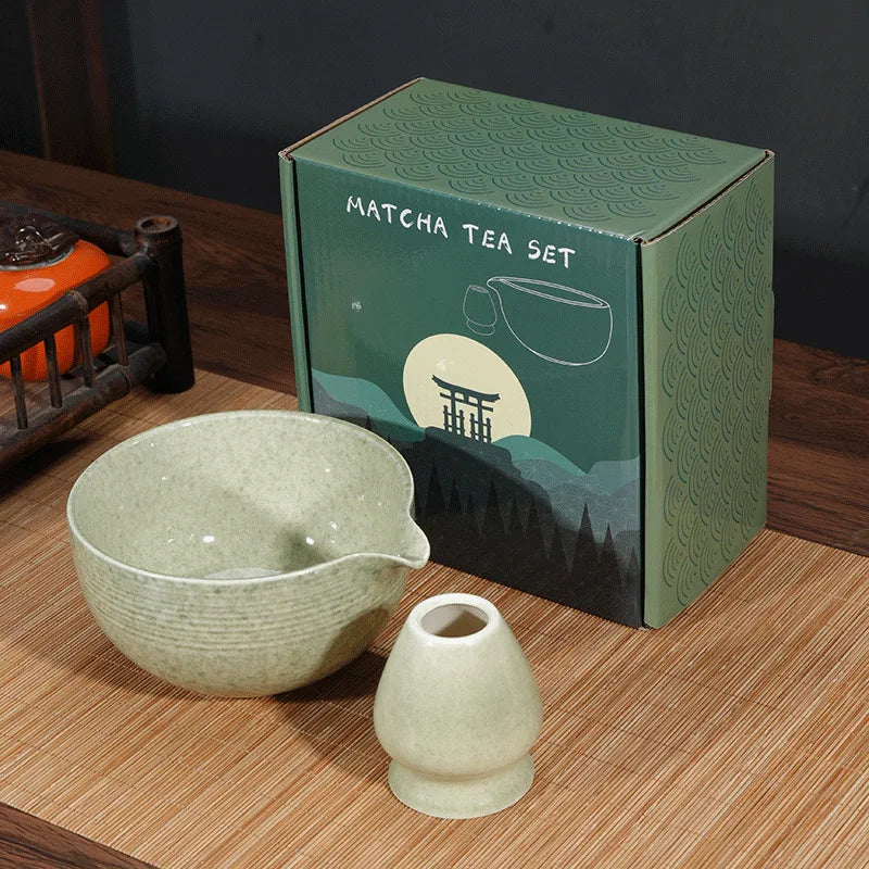 Matcha Bowl Beat Matcha Song Dynasty Order Tea Tool Ceramics Tea Whisks Stand Beater Japanese-Style Bamboo Matcha Suit