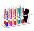 Modern 10-Slot Clear Acrylic Wall Mounted Whiteboard Supply Storage Rack Dry Erase Marker Eraser Holder Office Accessories