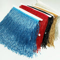 20cm Long Fringe Trim Ribbon Sewing Fringe Tassel for Latin Skirt Dress Stage Clothes Curtain 5.5Yards/Pack