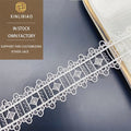 Factory Direct Sales Water Soluble Glossy Polyester Lace with Sequins Bead Embroidery Small Barcode Decorative Lace