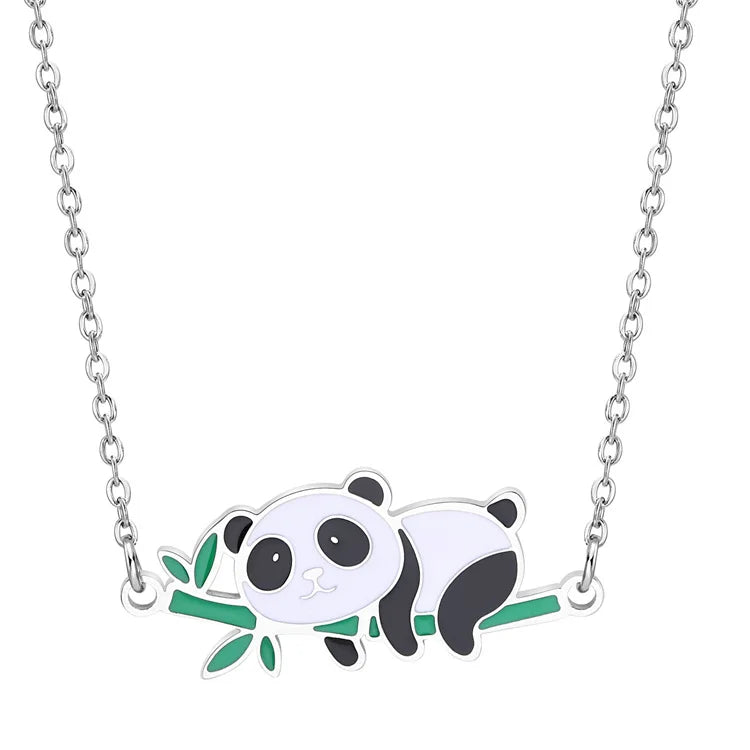 New Arrival Stainless Steel Jewelry Cute Enamel Animal Pendant Necklaces for Women