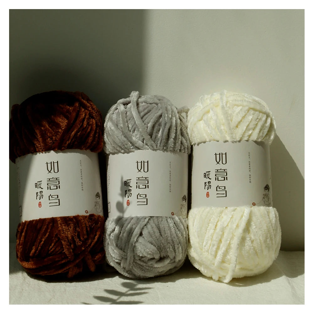 Customized Colorful Warm Soft 100G/6Mm Crochet for Scarf Blanket Kennel Chunky Chenille Yarn