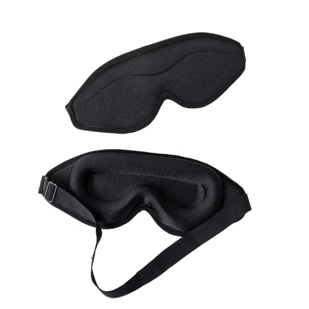 Upgrade 3D Contoured 100% Blackout  SleepMask Comfortable Adjustable Strap Soft Night Blindfold for Sleeping