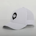 BSCI Factory Custom 6 Panel White Running Sport Laser Cut Hole Dad Perforated HatMen Waterproof Embroidery Baseball Caps
