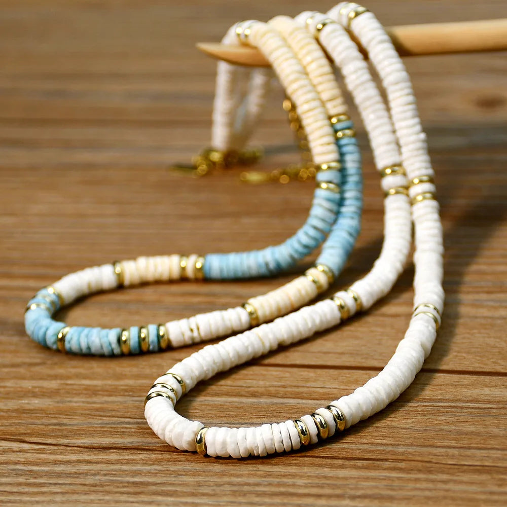Bohemia Beach Necklace Women Jewelry Handmade White Shell Necklace Summer Beach Necklace for Women Jewelry