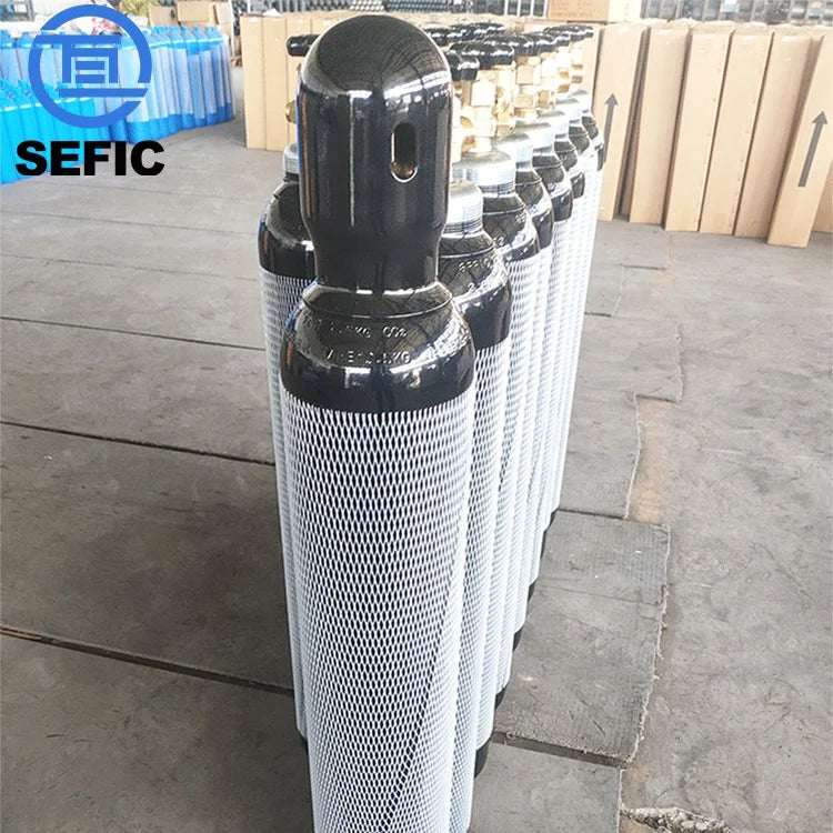 Portable 10l Iso 9809-3 Standard 150bar Gas Bottle Steel Industrial Co2 Cylinder With Certification