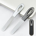 FOCSTAR New Double Sided Stainless Steel Meta Nail File with Anti-Slip Handle and Leather Case (BT5052)