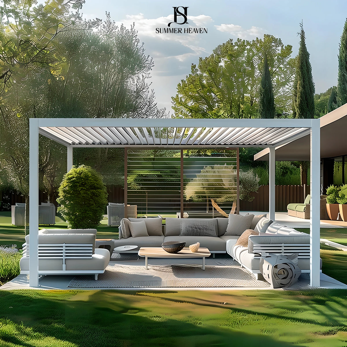 3X3 3X4 3X6 Modern Pergola Design Bioclimatique System Garden Buildings Backyard Terraces Gazebo Modern Gazebo Aluminium Pavilio MegaBDM