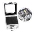 Portable Disinfecting Nail Drill Bit Holder case Holder 25 Hole Display case for Nail Drill Bits