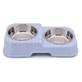 Hot Sale Custom Double Pet Bowl Dog Food Water Feeder Stainless Steel Pet Drinking Bowl Puppy Feeding Pet Bowls Feeders