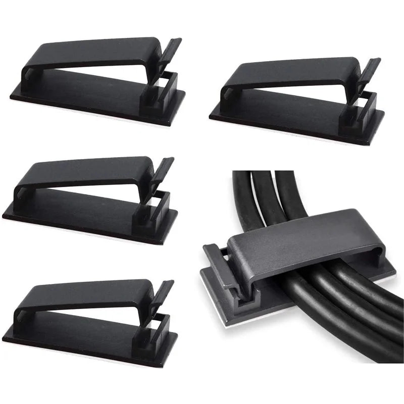 3M Self Adhesive Cable Management Clips Cable Organizers Wire Clips Cord Holder for TV PC Ethernet Cable Under Desk Home Office
