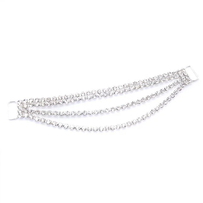Wholesale Nickel Material Metal Accessories Crystal Rhinestone Bikini Connectors Alloy Buckles Rings Chains for Garments Bags