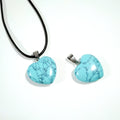 HY Crystal Crafts Gems Fashion mix designs heart shape natural gemstone type Blue turquoise pendant for jewelry necklace making