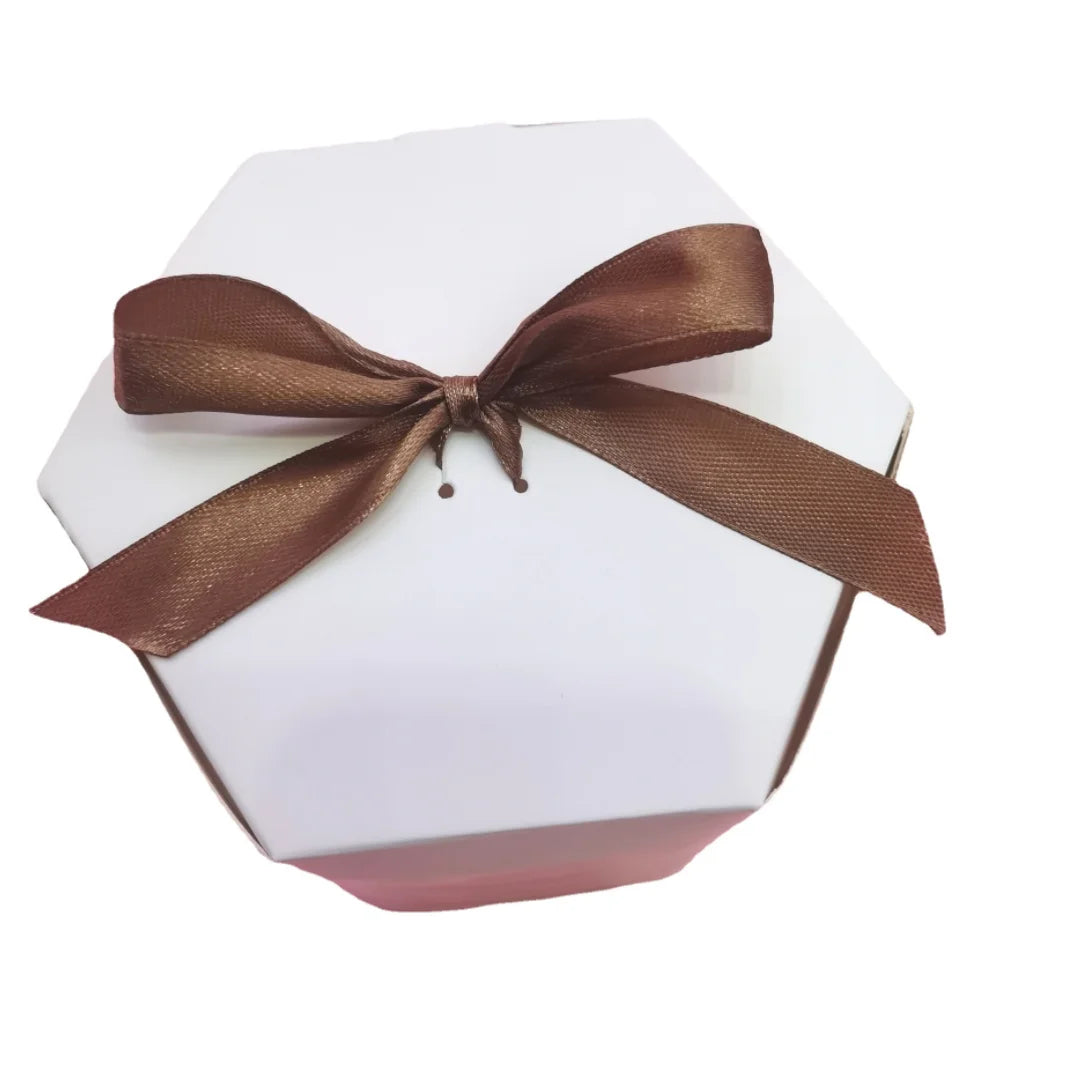 2022 High Quality Eco-Friendly Recyclable Customizable Kraft Hexagon Shape Matt Lamination Candle Photo Frame Gift Box Window