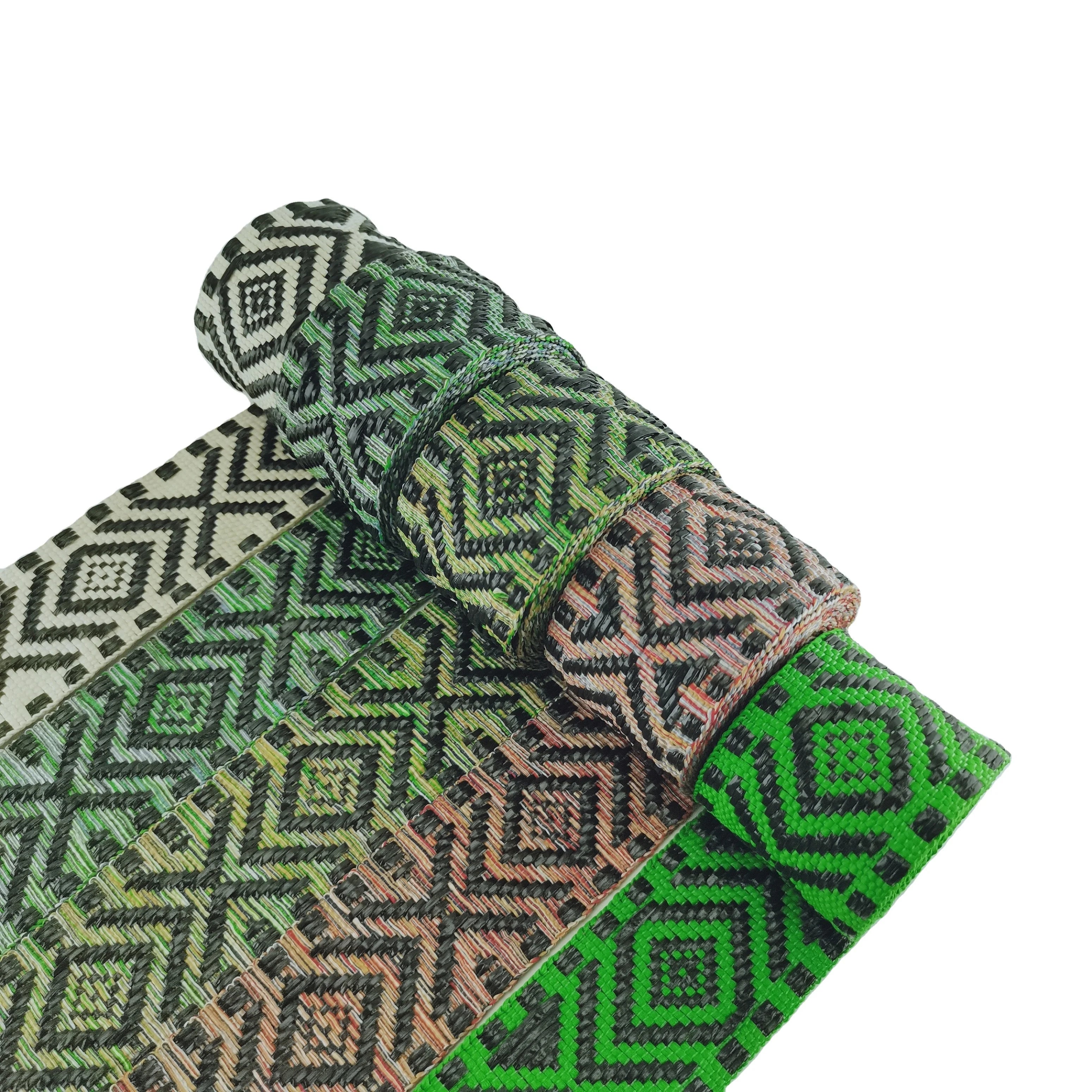 New Design Colorful Ethnic Braided Webbing for Garment Strap Polyester Ribbon for Shoes Belt Clothing