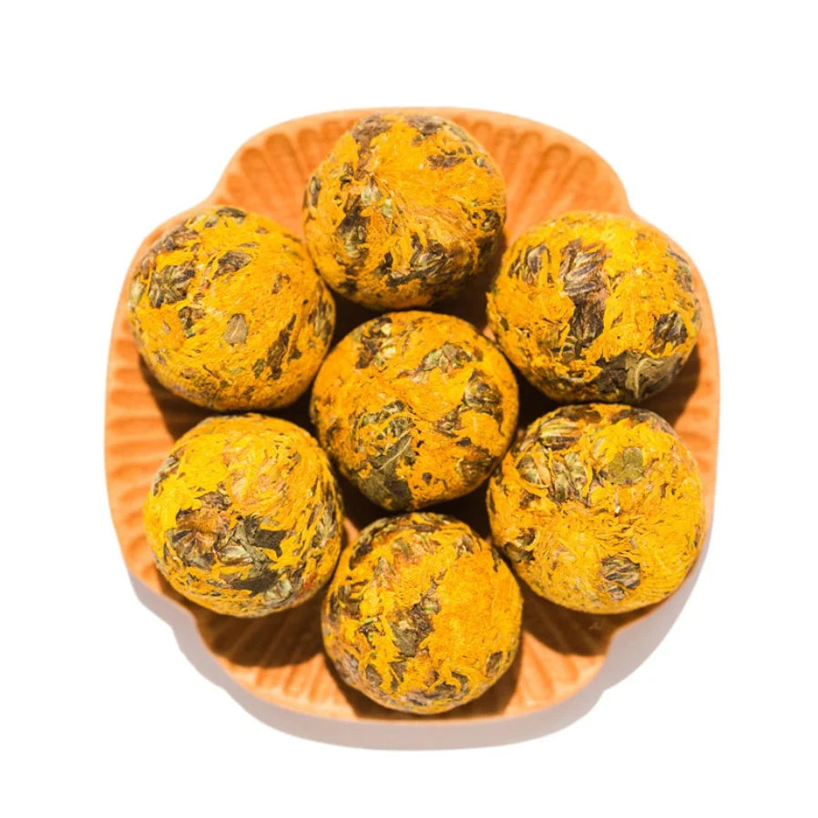 N28-3 China Tea Blooming Tea Yellow Chrysanthemum Tea Ball