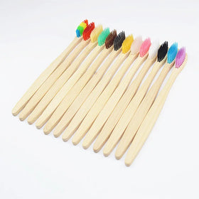 Manufacturer Wholesale Toothbrush Bamboo Fiber Brush with Charcoal Bristles for Hair Care