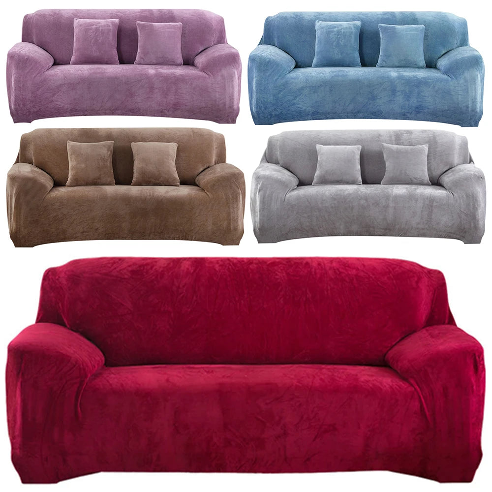 Wish Hot Velvet Sofa Cover Wholesale Elastic Protective Sofa Cover Stretch Sofa Couch Cover MegaBDM